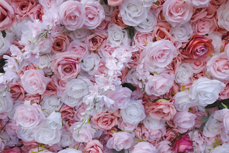 Romantic Blush Pink Faux Flower Wall - Perfect for Wedding & Party Decor