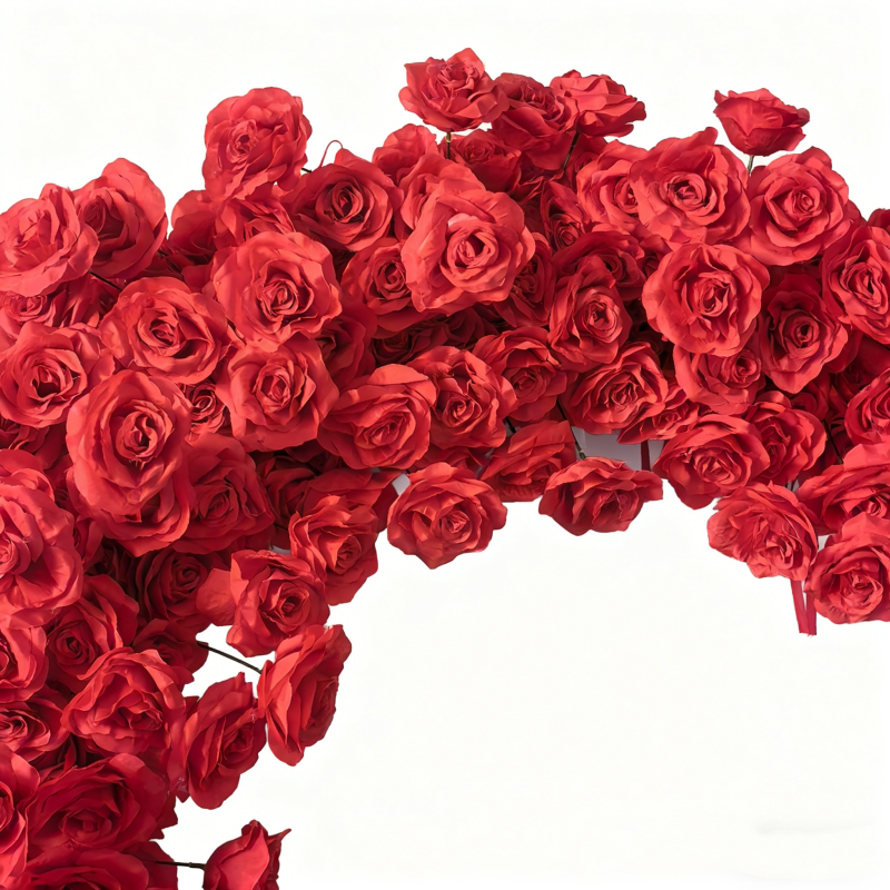 Red Rose Heart Arch for Wedding Events Decor
