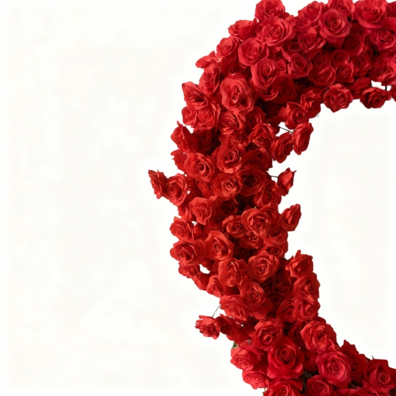 Red Rose Heart Arch for Wedding Events Decor