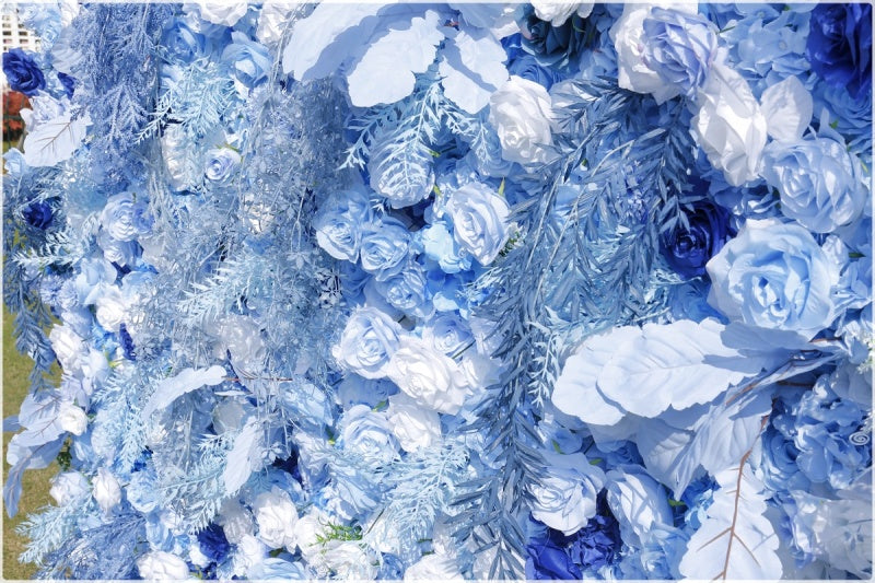 Ocean Style Artificial Floral Backdrop Wall