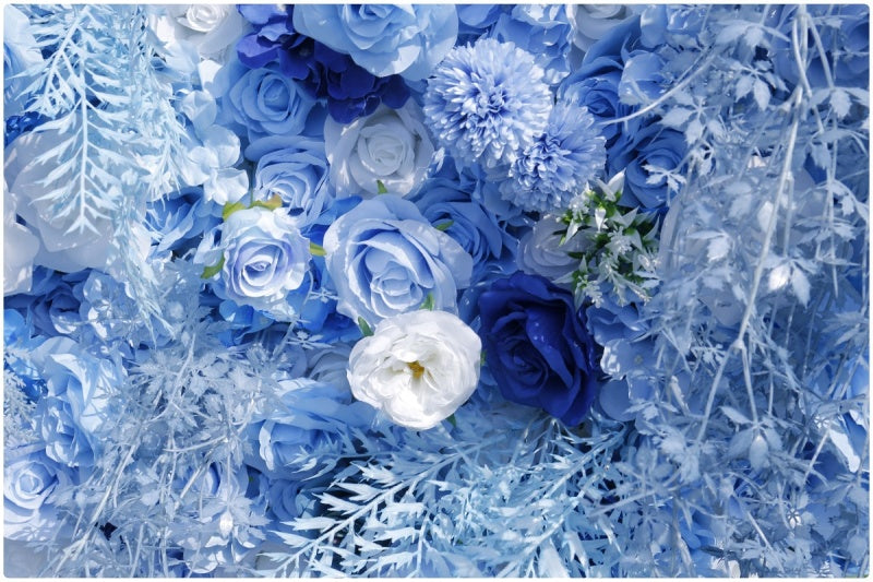 Ocean Style Artificial Floral Backdrop Wall