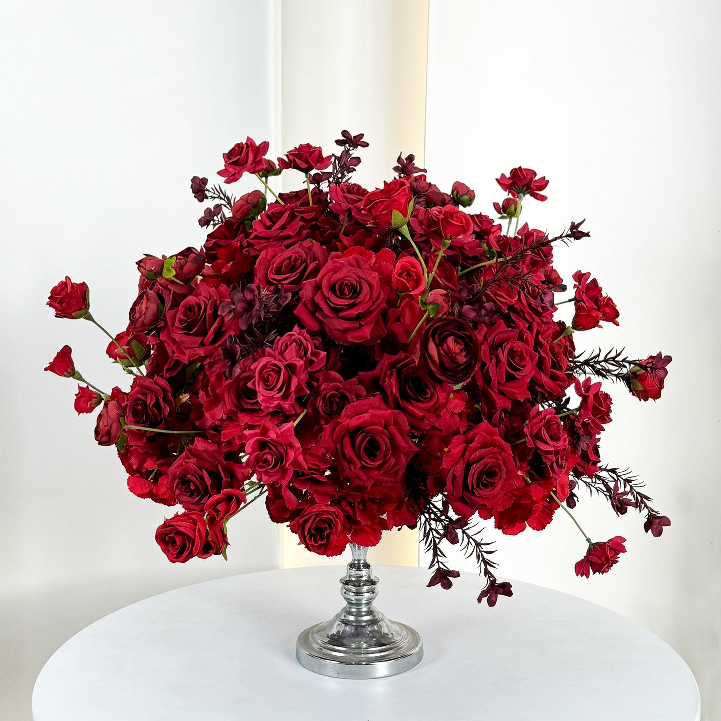 Red Rose Flower Ball Wedding Centerpieces for Table Party Decorations