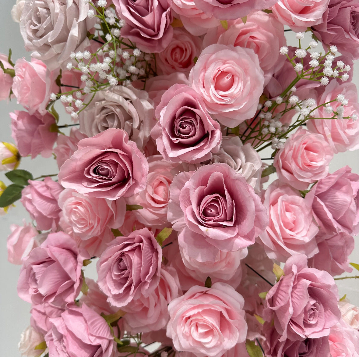 Pink Rose Floral Heart Shaped Arch - Wedding & Event Backdrop