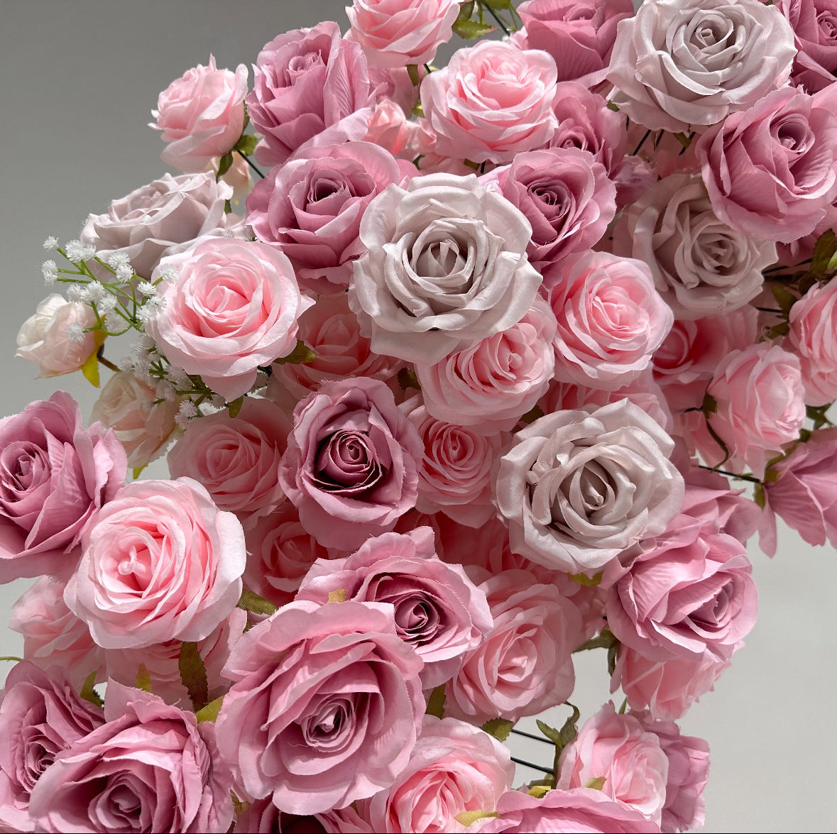 Pink Rose Floral Heart Shaped Arch - Wedding & Event Backdrop