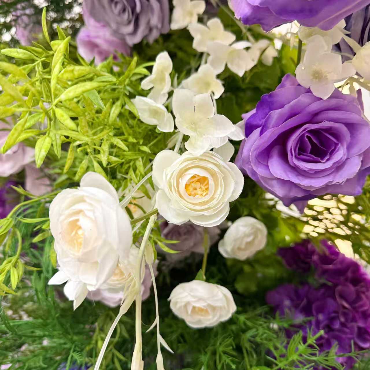 2.4x2.4m Purple Artificial Flower Floral Arch for Wedding decoration