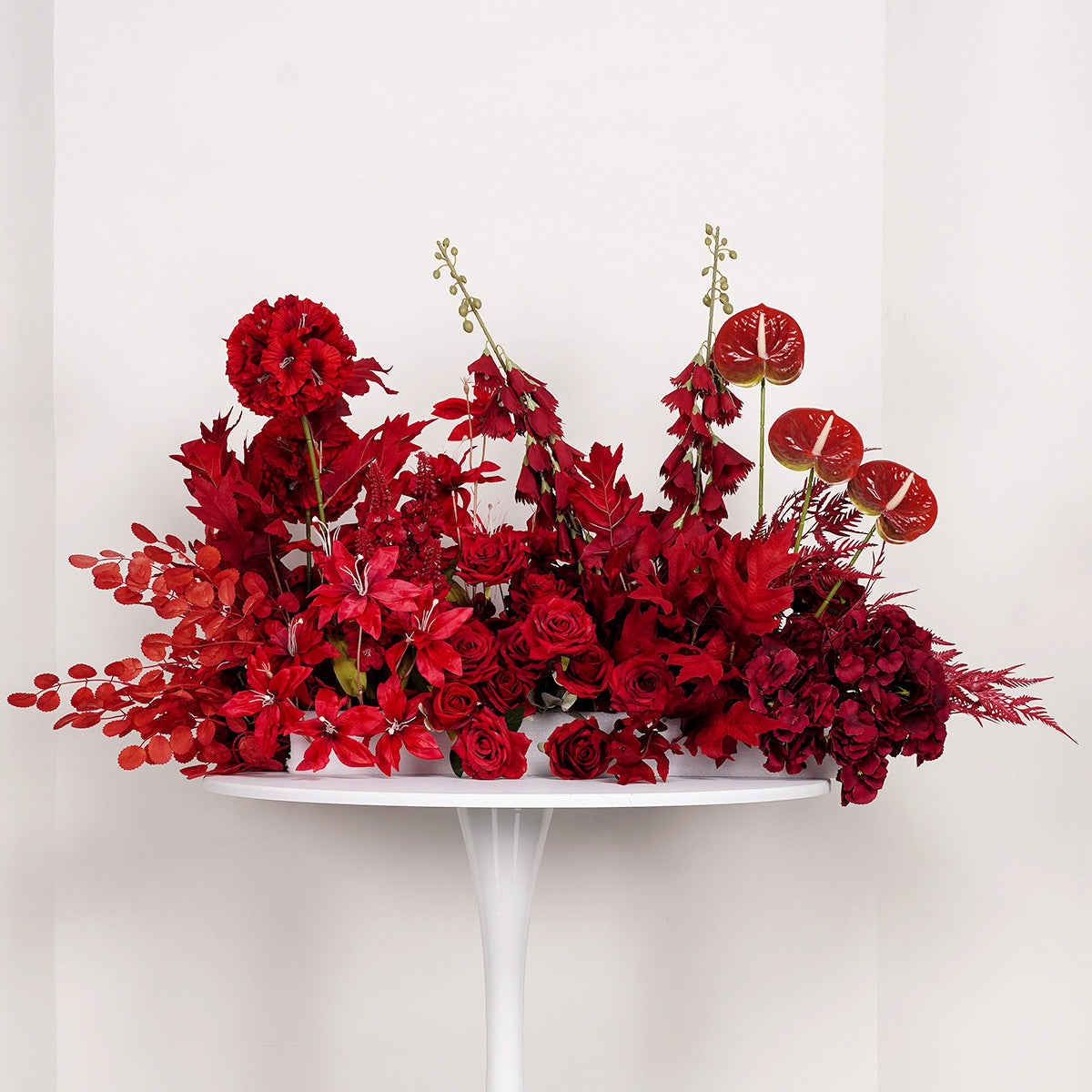 Luxury Wedding Decoration Red Flower Arch Set