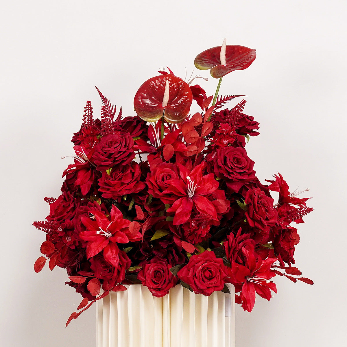 Luxury Wedding Decoration Red Flower Arch Set