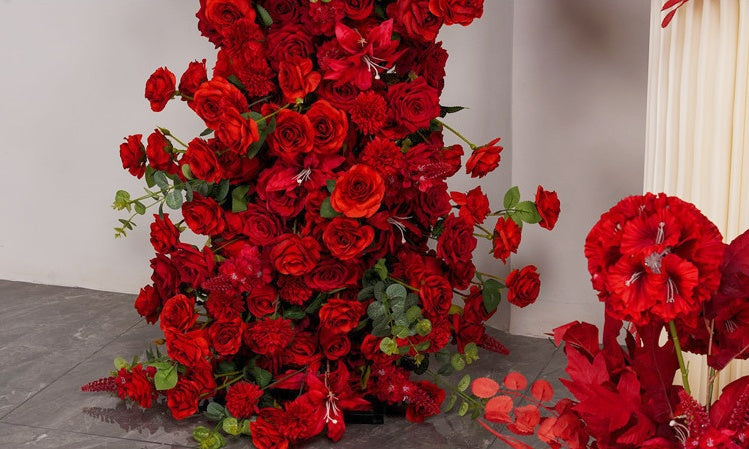 Luxury Wedding Decoration Red Flower Arch Set