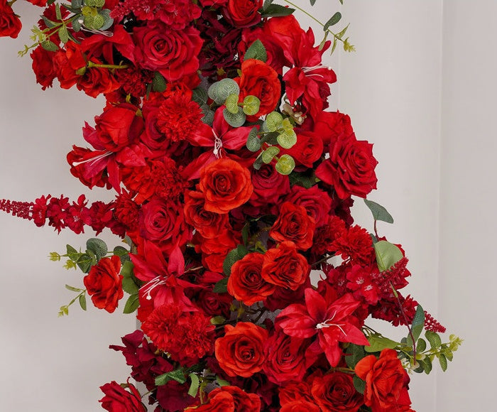 Luxury Wedding Decoration Red Flower Arch Set