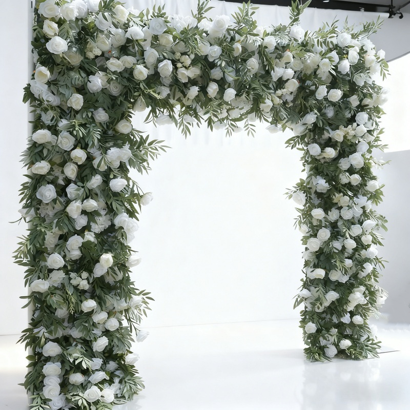White Green Square Shaped Flower Arch for Wedding Decor