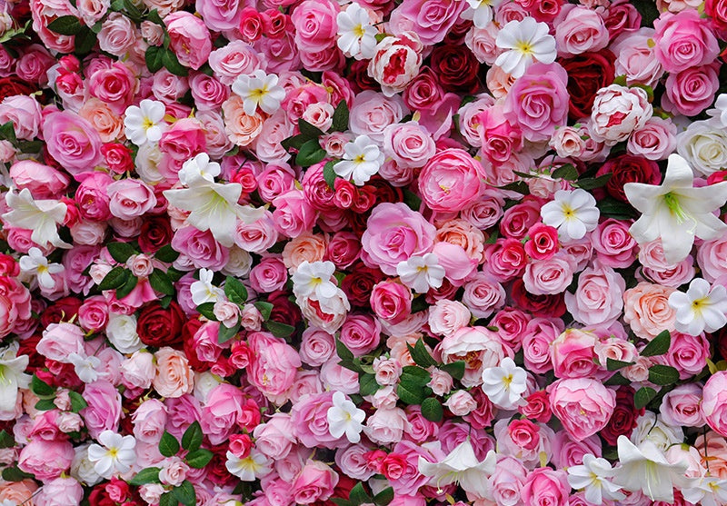 Pink Artificial Flower Wall Panel - Wedding & Event Backdrop Decor
