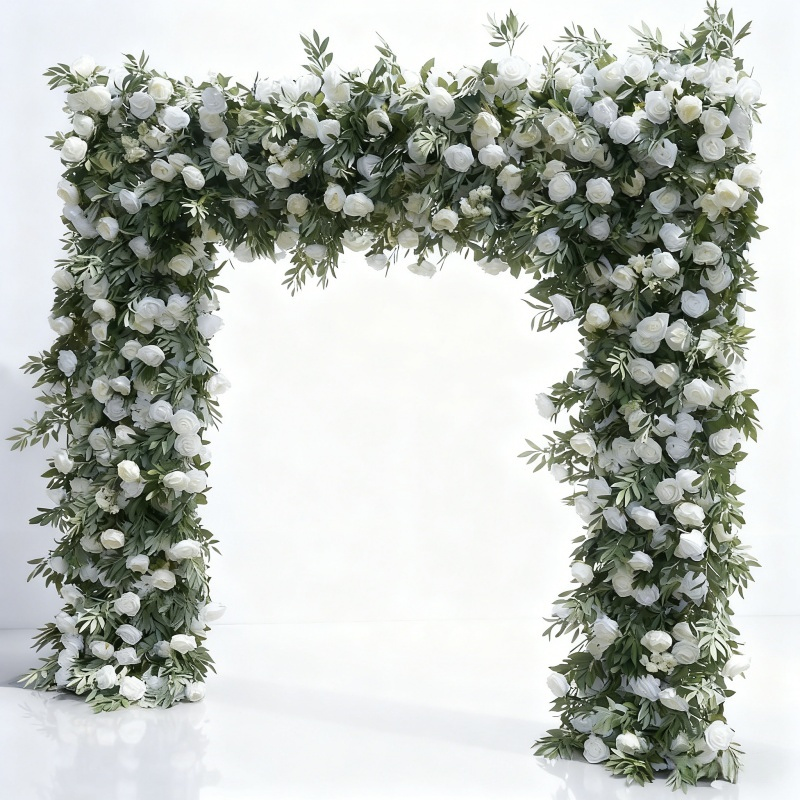 White Green Square Shaped Flower Arch for Wedding Decor