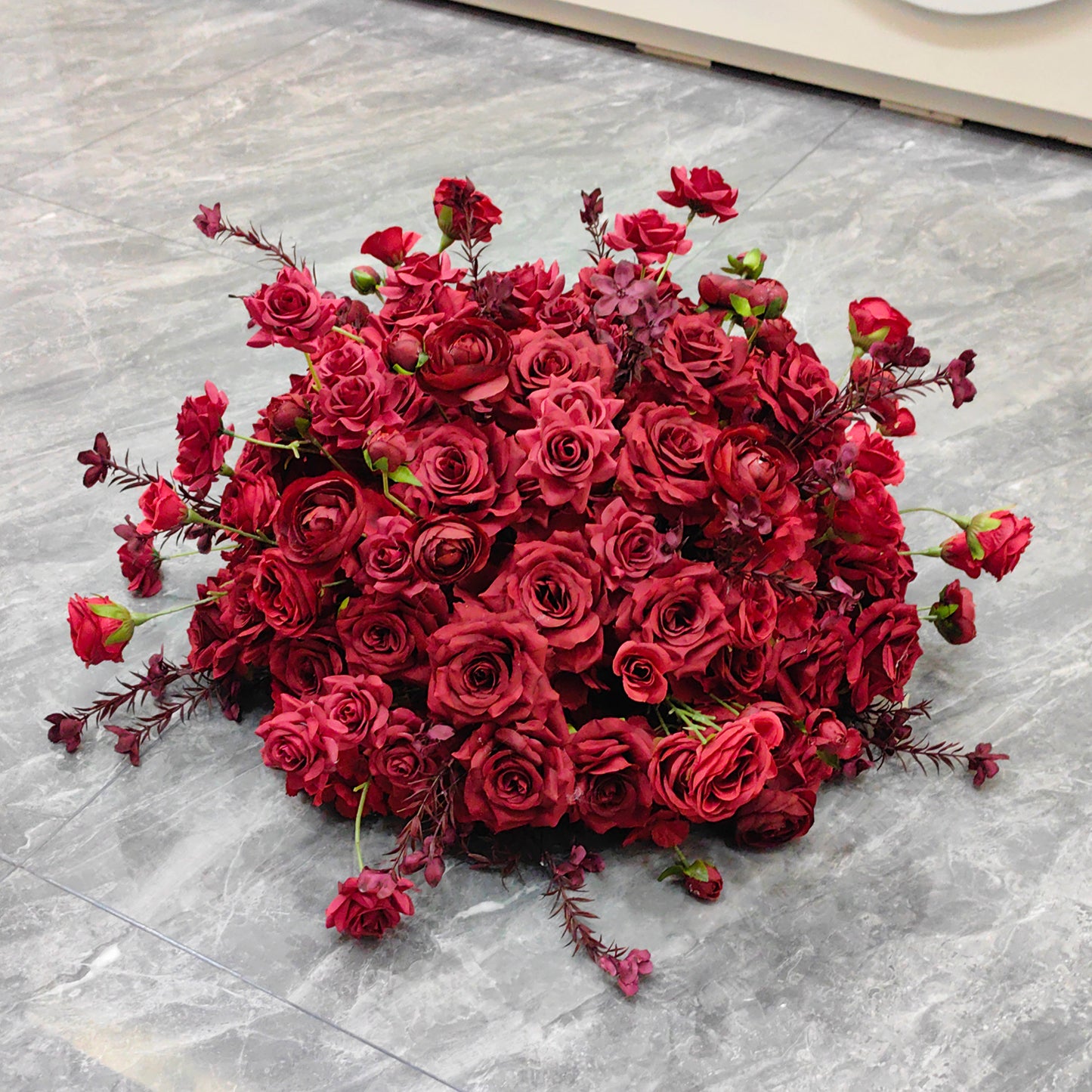 Red Rose Flower Ball Wedding Centerpieces for Table Party Decorations