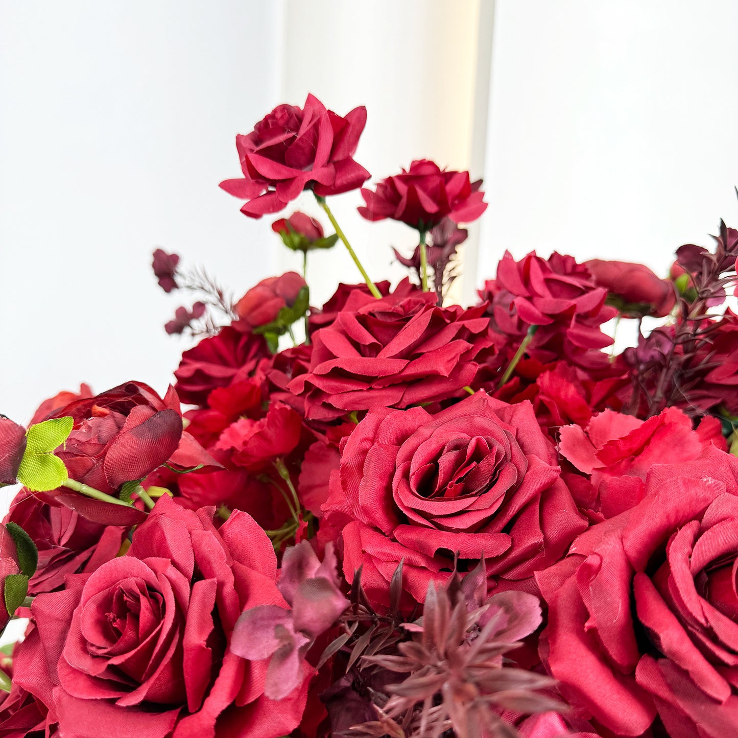 Red Rose Flower Ball Wedding Centerpieces for Table Party Decorations