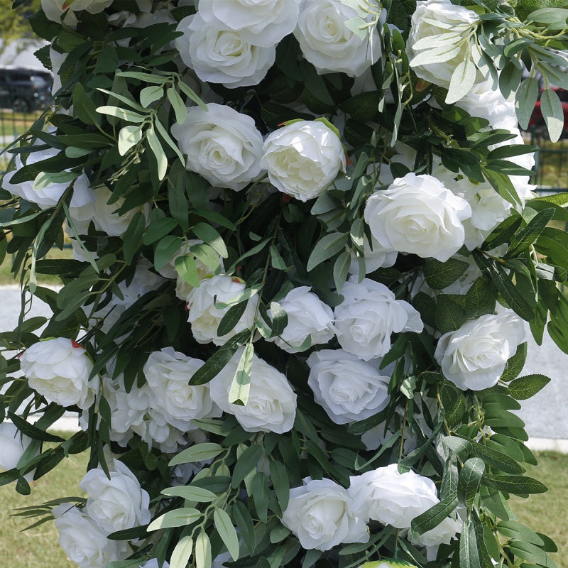White Green Square Shaped Flower Arch for Wedding Decor