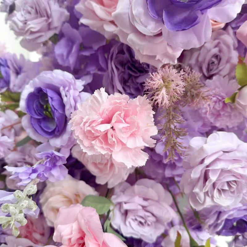 2x2m Purple Moon Shaped Floral Arch for Wedding Events Decor