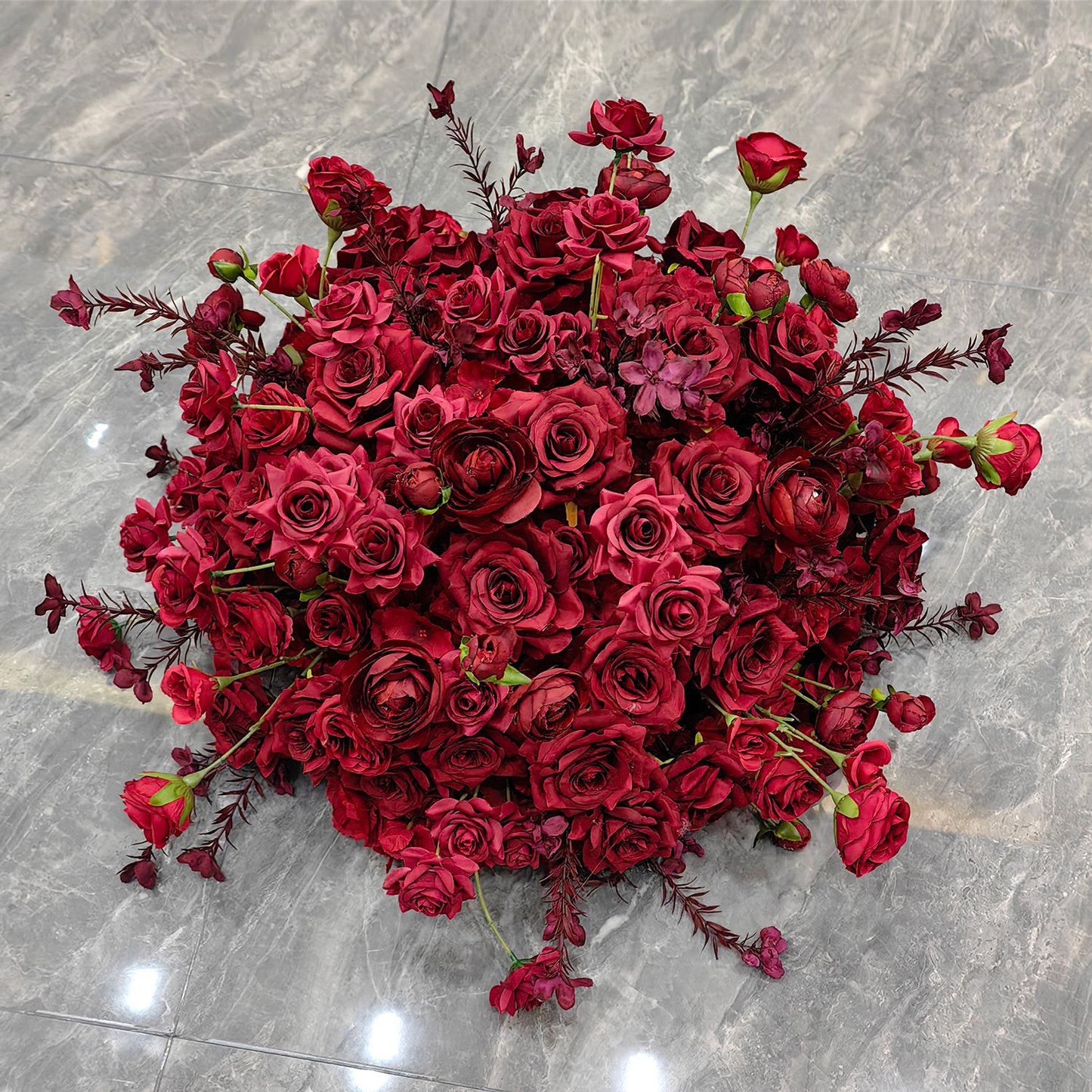 Red Rose Flower Ball Wedding Centerpieces for Table Party Decorations