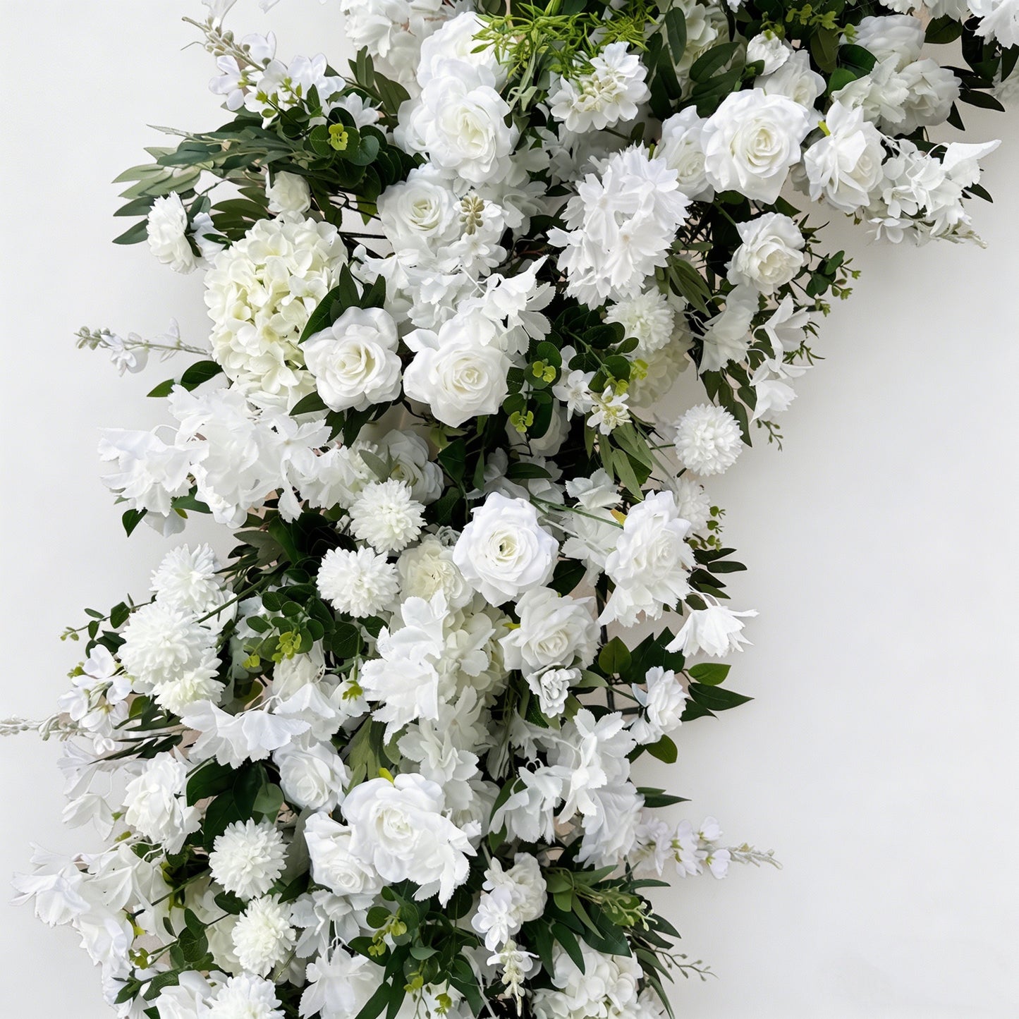White Artificial Floral Arch | Wedding Ceremony Backdrop | Event & Party Decor