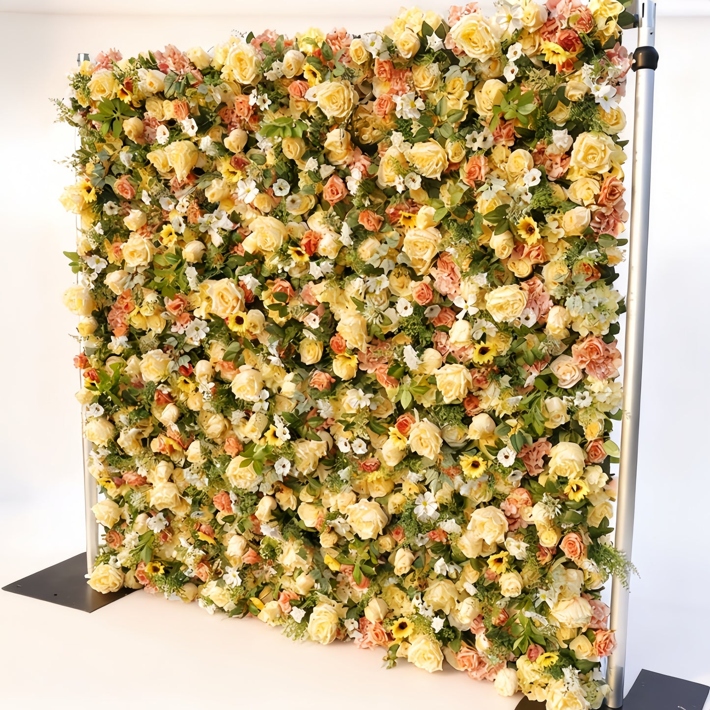 Yellow Rose Flower Wall Panel - Wedding Event Backdrop Decoration