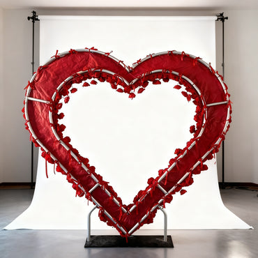 Red Rose Heart Arch for Wedding Events Decor