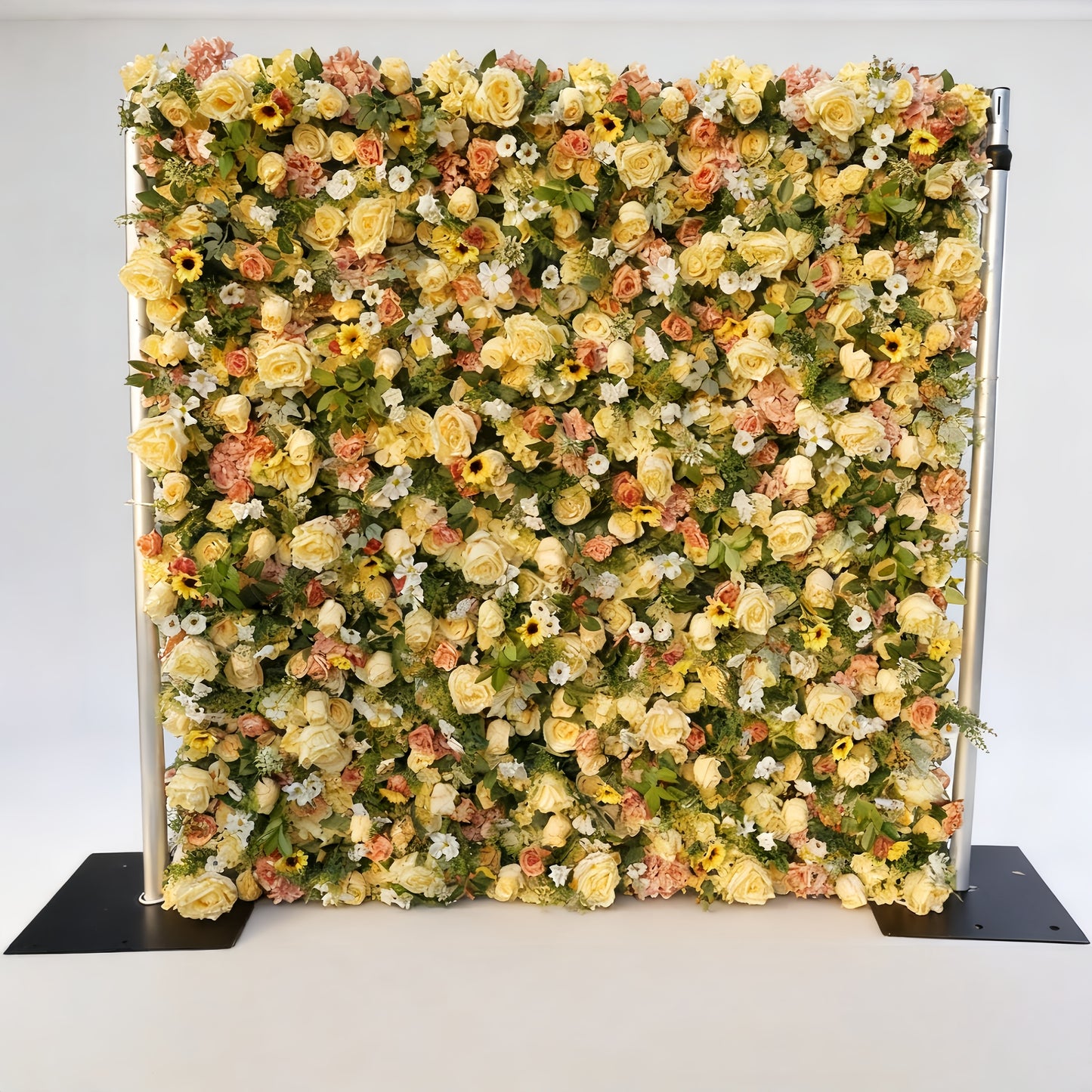Yellow Rose Flower Wall Panel - Wedding Event Backdrop Decoration
